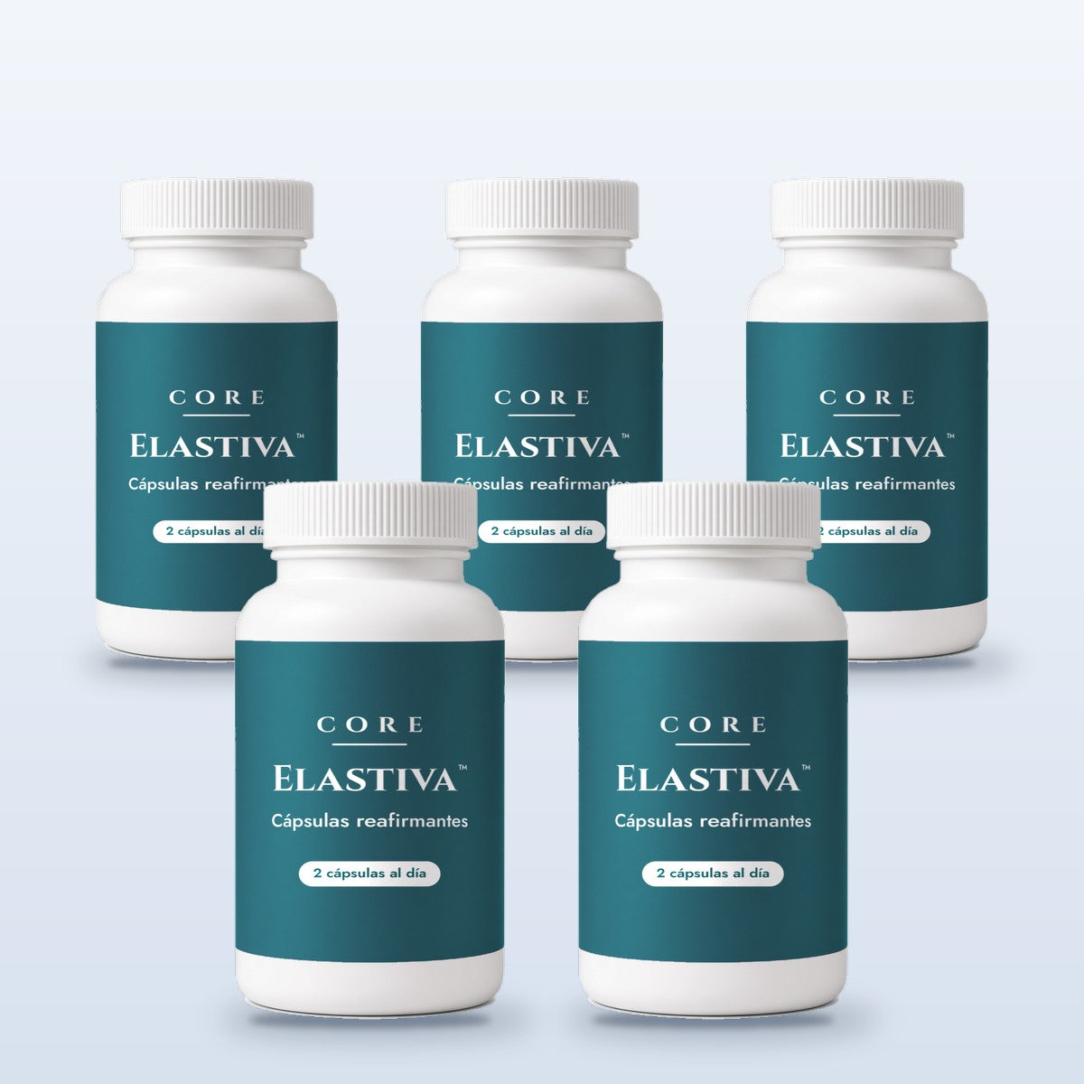 5 paquetes de Elastiva™ Firming Peptide Capsules: cinco frascos