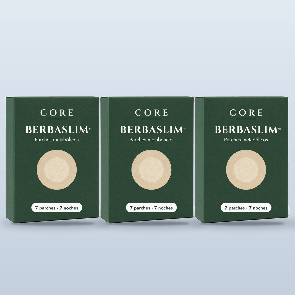 3 paquetes de Berbaslim™ Metabolic Patches: tres cajas de parches