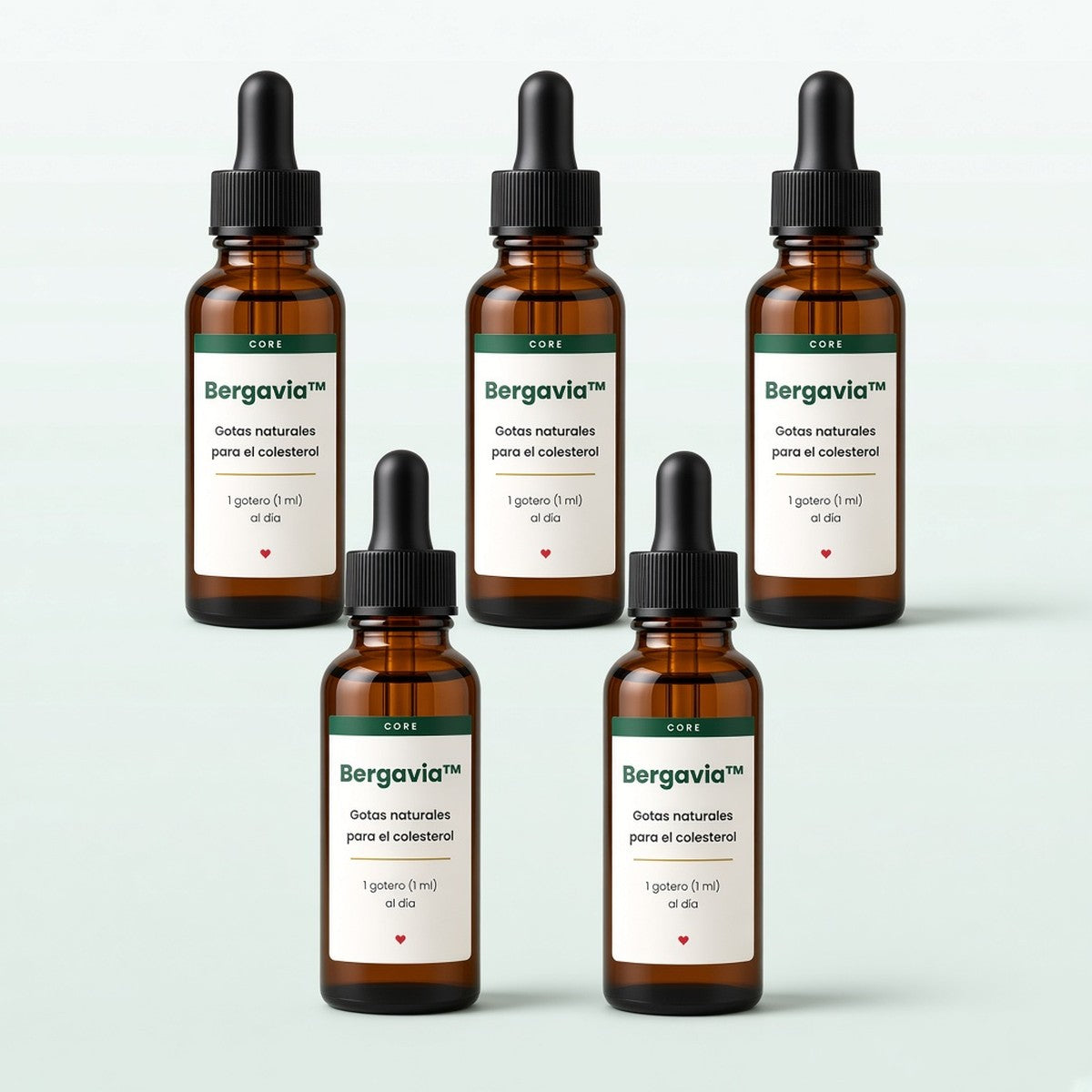 5 frascos gotero de Bergavia™