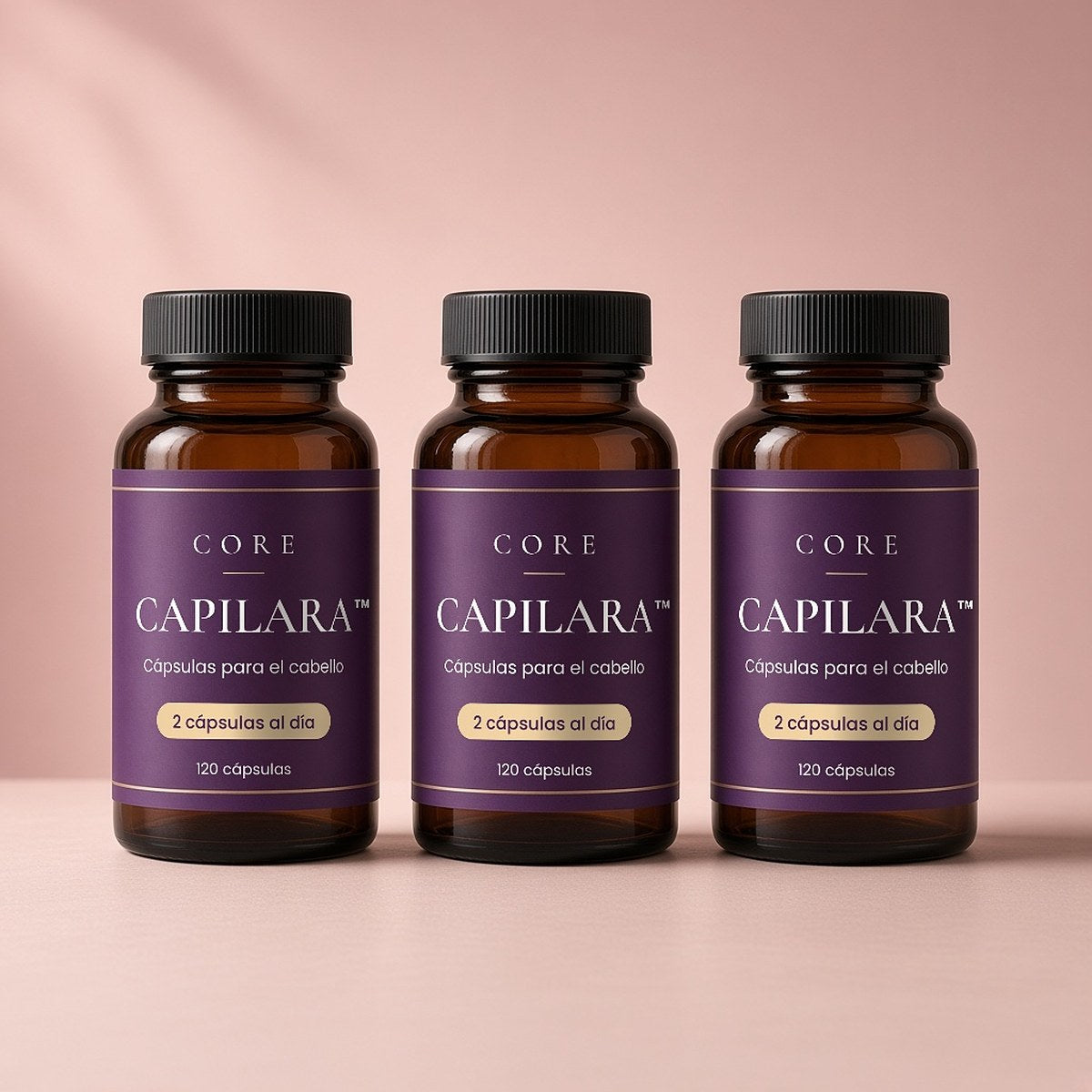 3 paquetes de Capilara™ Hair Growth Capsules for Women: tres frascos de cápsulas