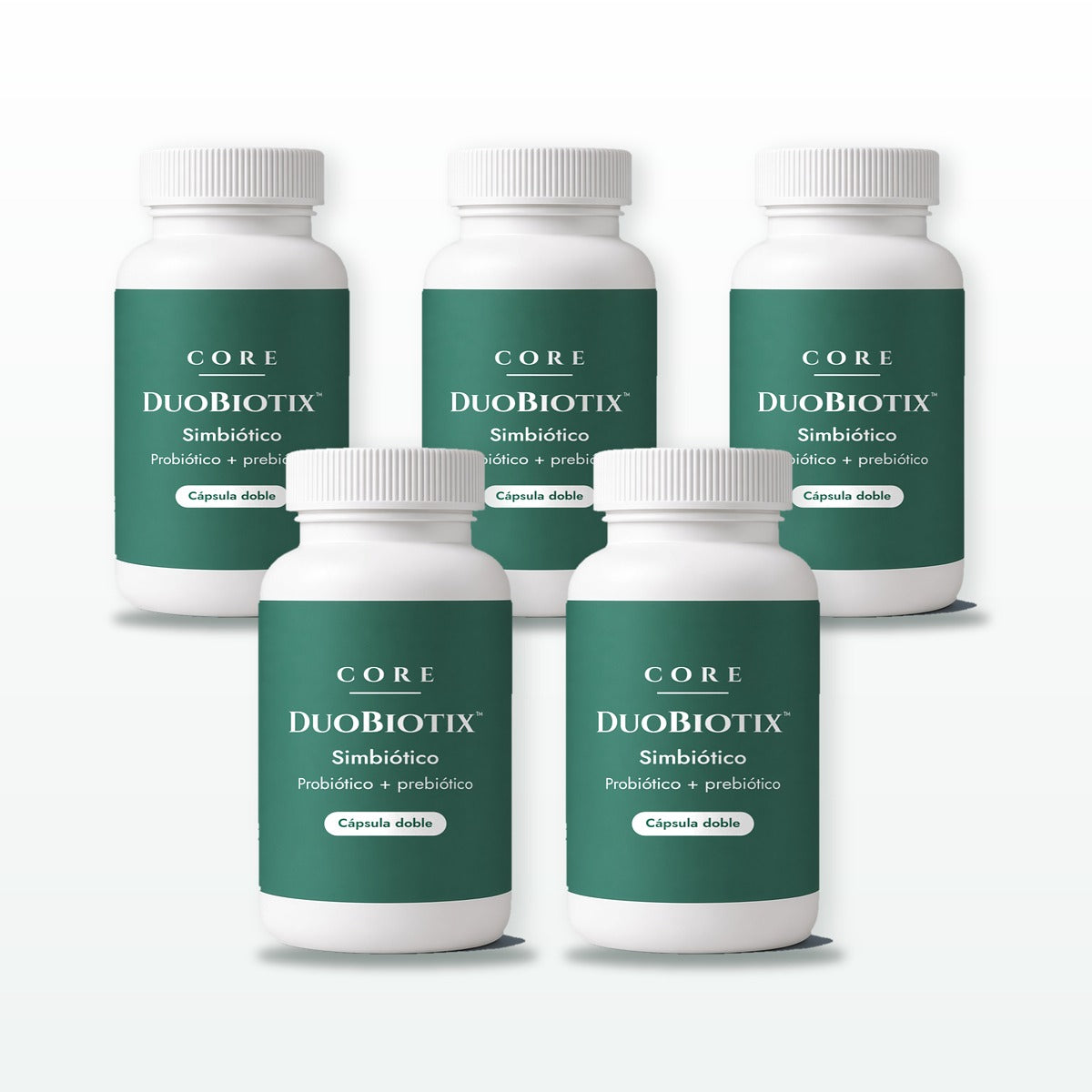 Paquete de 5 frascos de DuoBiotix™ Synbiotic