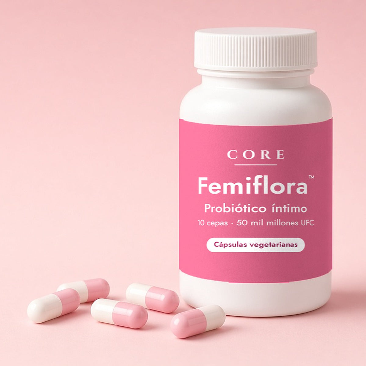 Femiflora™ probiótico íntimo de Core, frasco