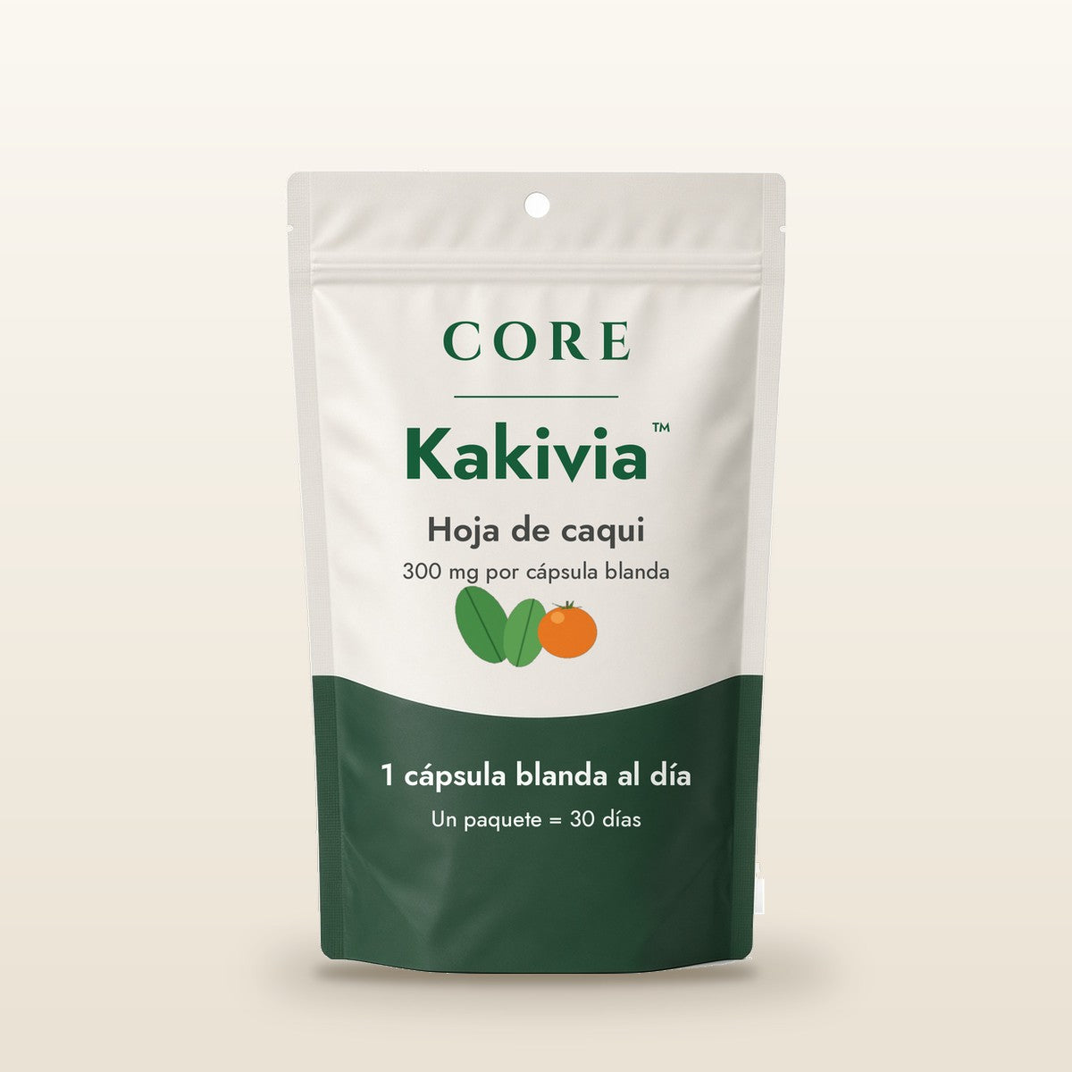 1 paquete de Kakivia™ Persimmon Leaf Softgels: una bolsa de pie