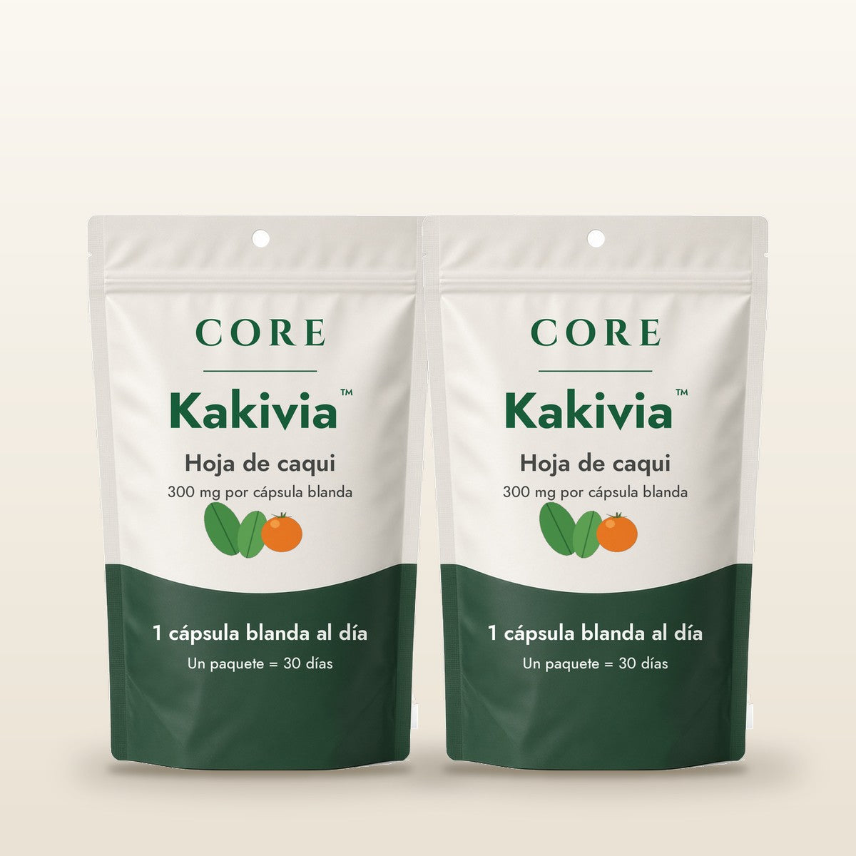 2 paquetes de Kakivia™ Persimmon Leaf Softgels: dos bolsas