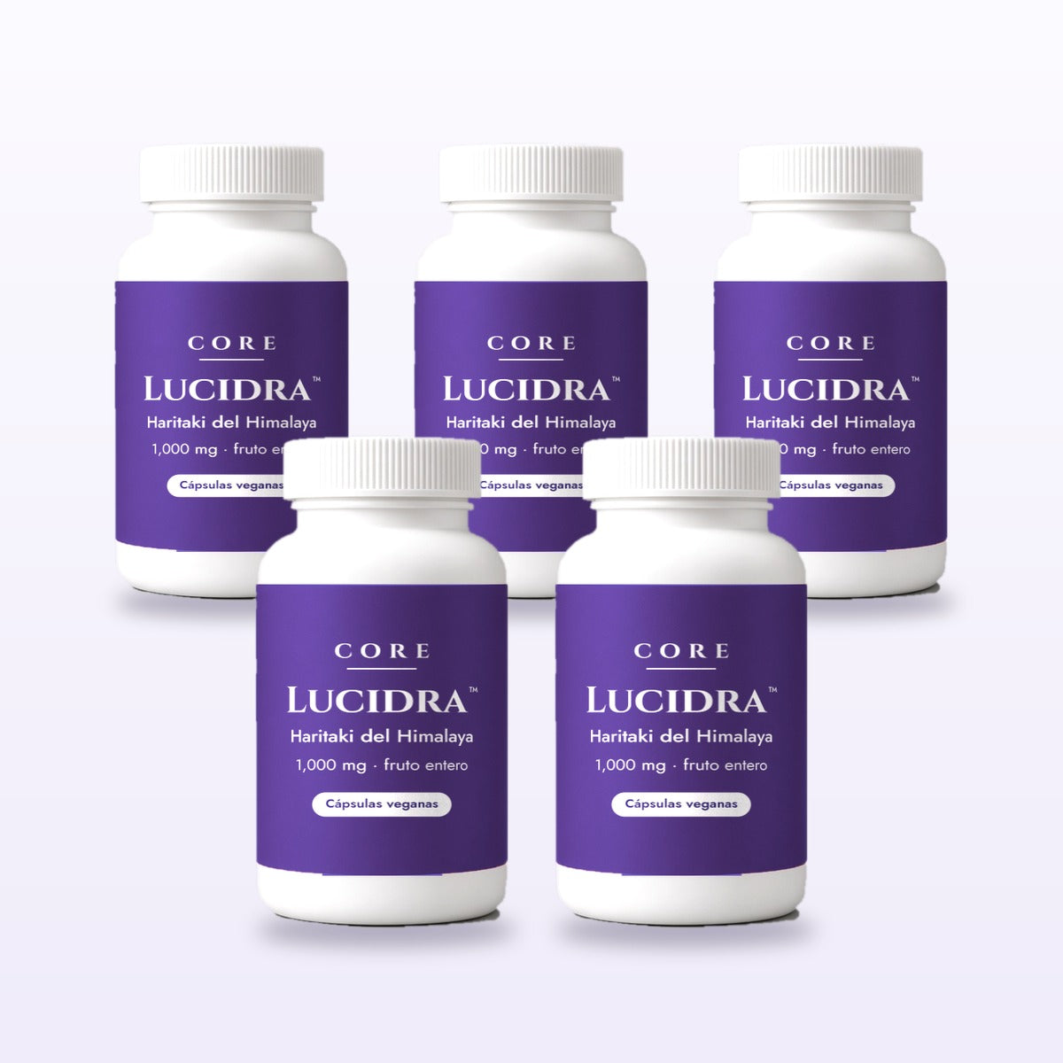 Paquete de 5 frascos de Lucidra™ Haritaki Capsules