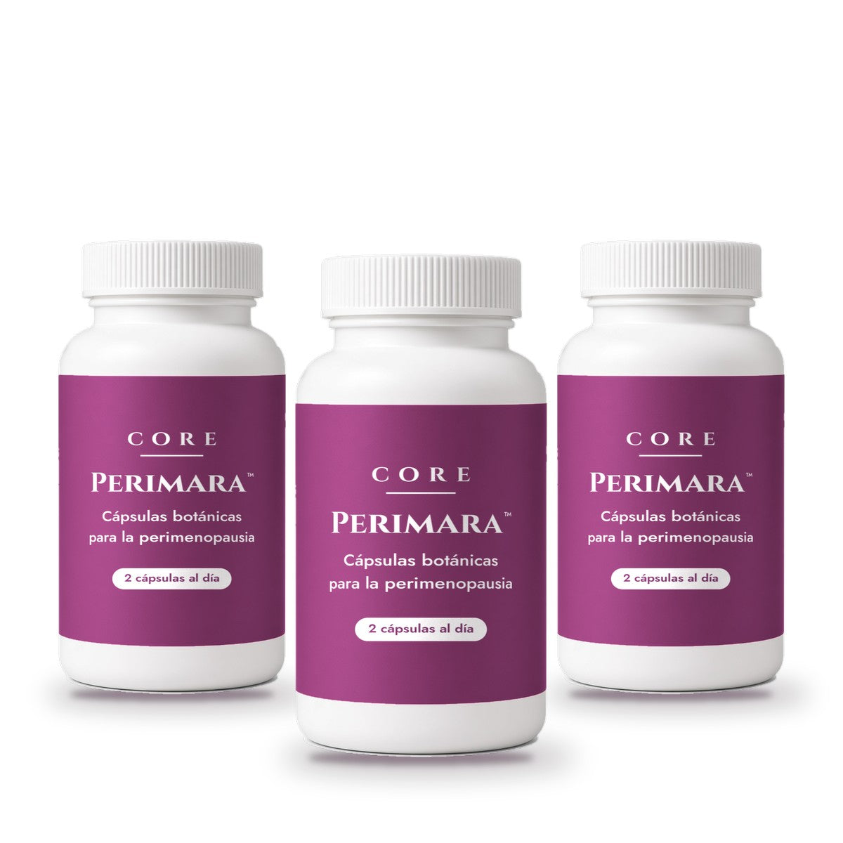3 paquetes de Perimara™ Perimenopause Capsules: tres frascos