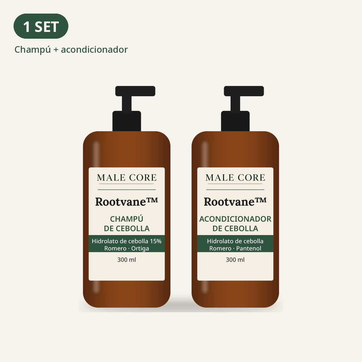1 set Rootvane™: champú + acondicionador