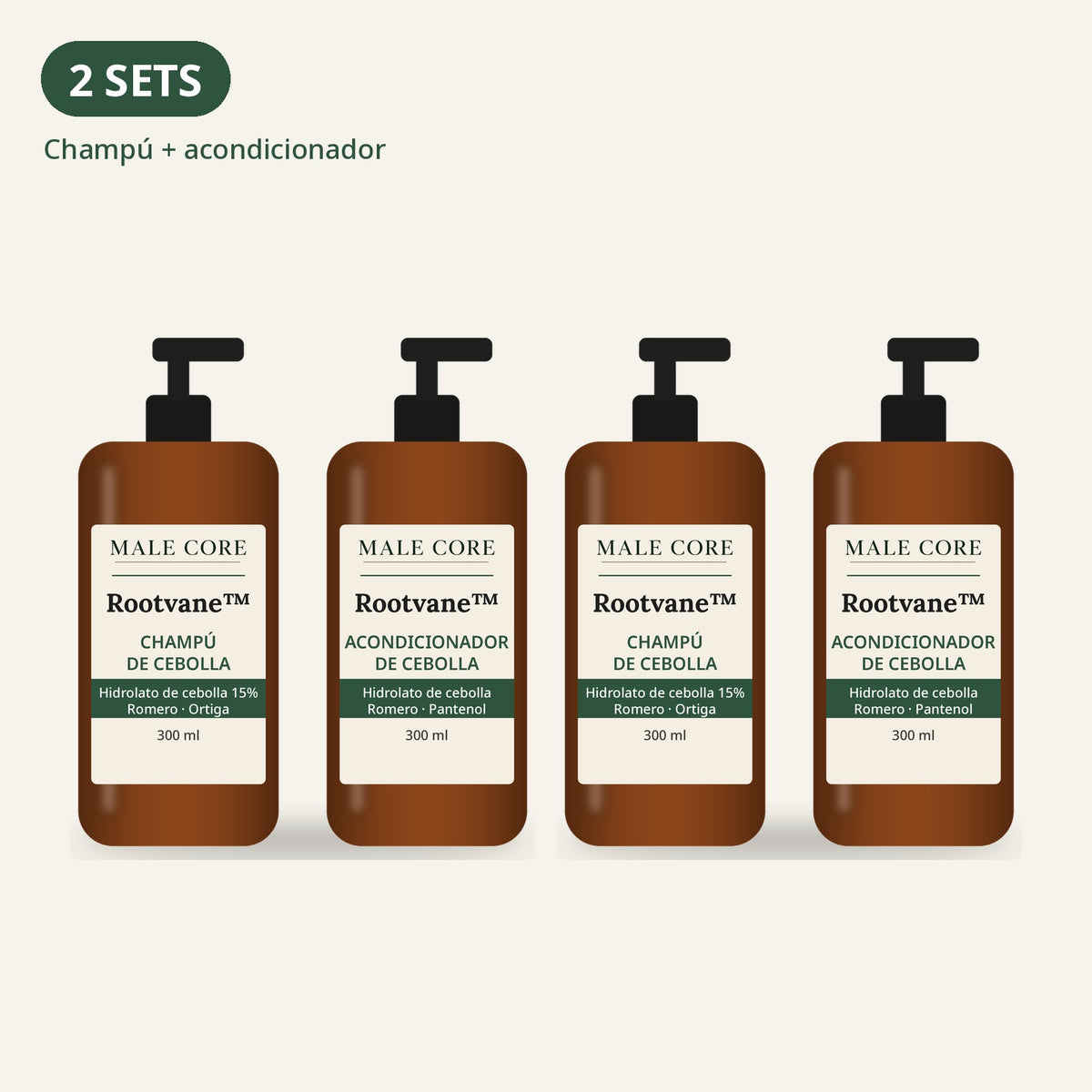 2 sets Rootvane™: champú + acondicionador