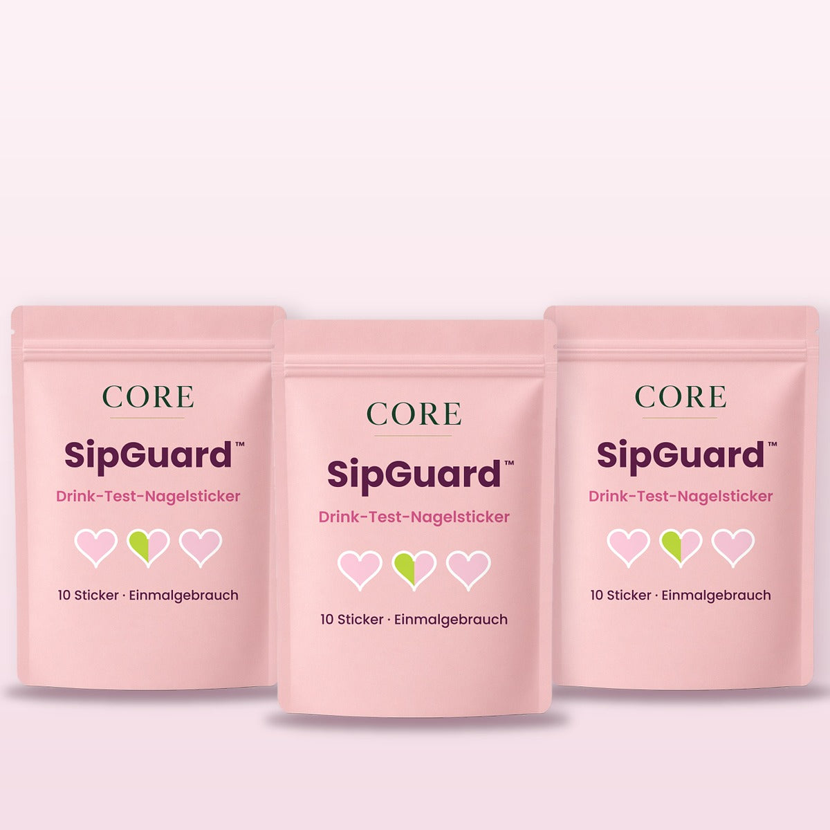 3x SipGuard™ Drink-Test-Nagelsticker