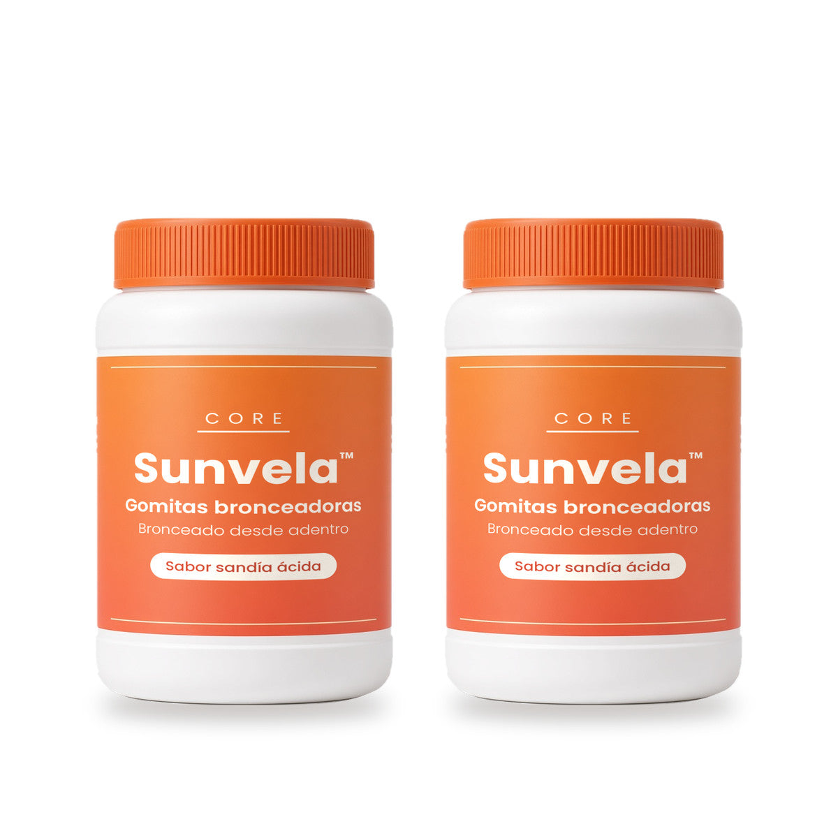 Paquete de 2 frascos de Sunvela™ gomitas bronceadoras